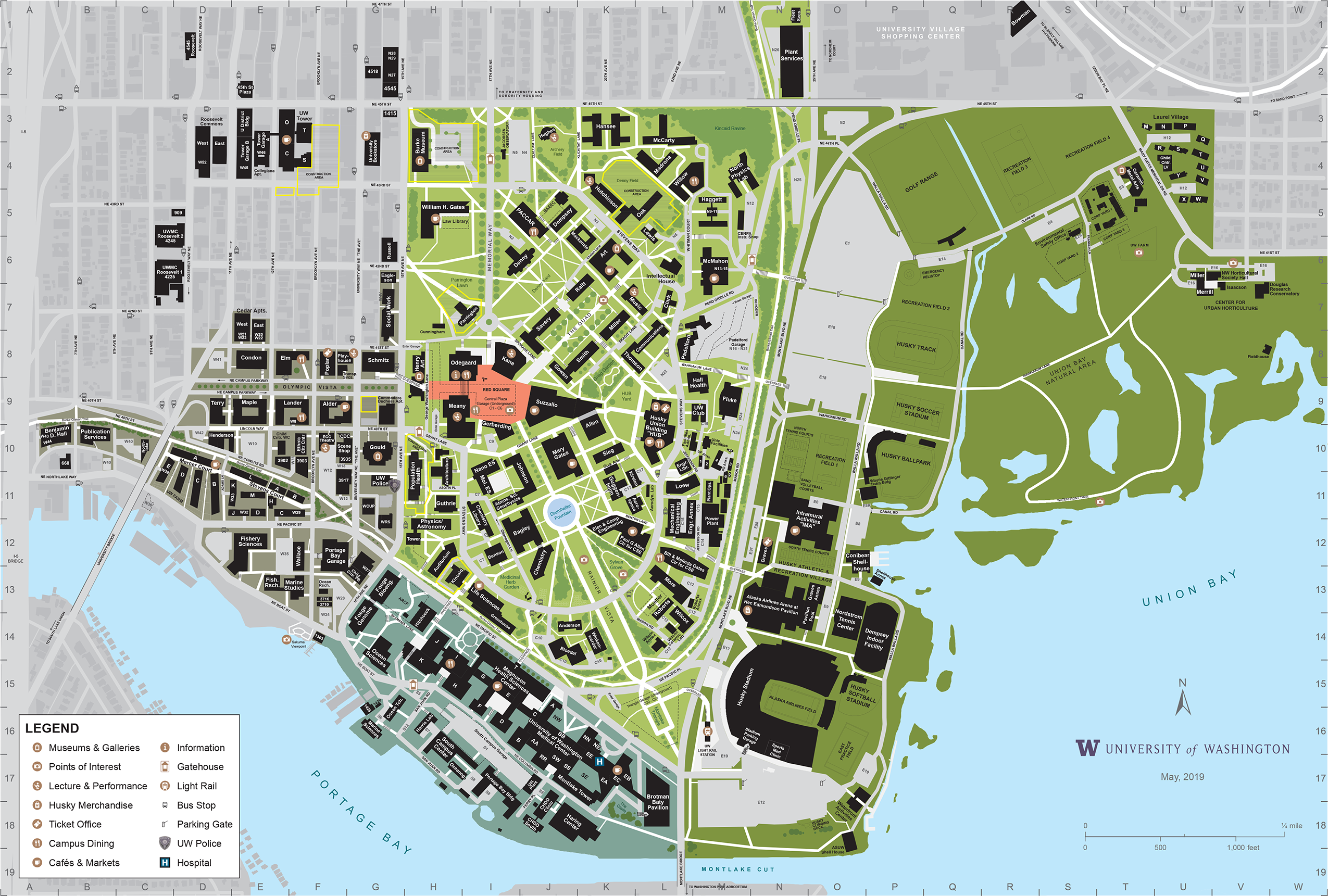 University Of Washington Map Apl-Uw Website - Campus Map